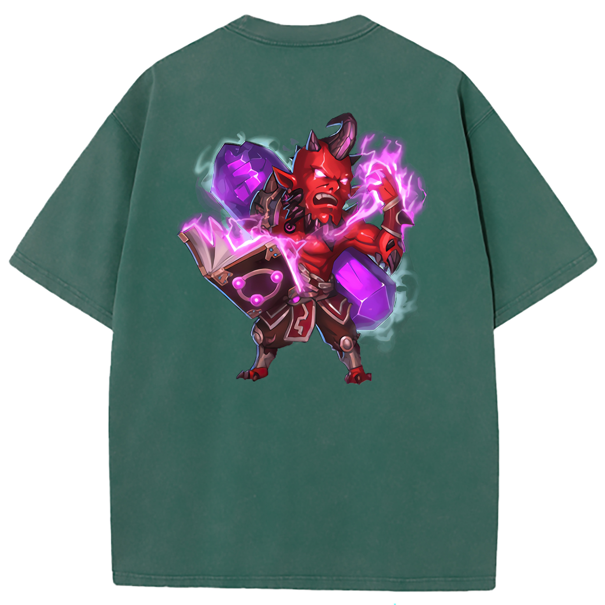 （画像用） リーグ・オブ・レジェンド League of Legends LOL 綿100% ヴィンテージ風 半袖Tシャツ（背面プリント）